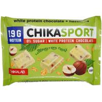 CHIKALAB Белый шоколад Сhicasport 100 гр. с фундуком и кукурузными чипсами