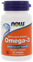 NOW Omega-3 1000 mg 30 гелькапс.