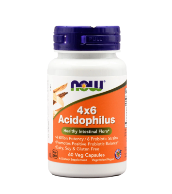 NOW 4X6 Acidophilus 60 vegcaps