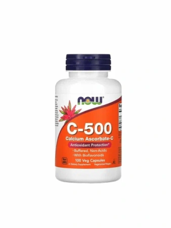 NOW C-500 Calcium Ascorbate-C 100 vegcaps