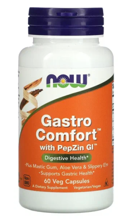 NOW Gastro Comfort with PepZin GI 60 vegcaps