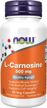 NOW L-Carnosine 500 mg 50 капсул — Л-Карнозин купить в Екатеринбурге