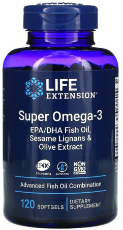 Life extension super omega 3 120 гелькапсул