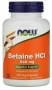 NOW Betaine HCL 648 mg 120 vegcaps