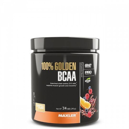 Maxler 100% Golden BCAA  210 гр. фруктовый пунш