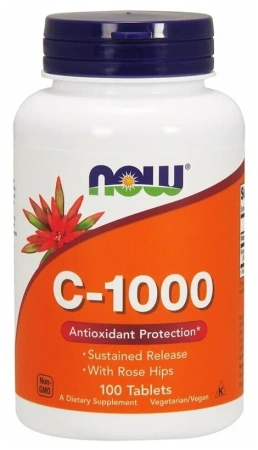 NOW Vitamin С 1000 mg 100 vegcaps