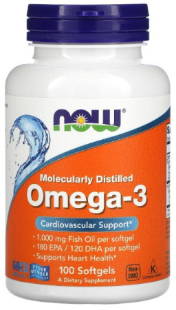 NOW Omega-3 1000 мг. 100 гелькапс.