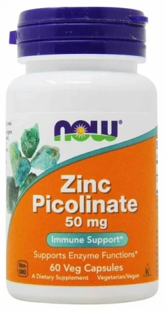 NOW Zinc Picolinate 50 mg 60 vegcaps
