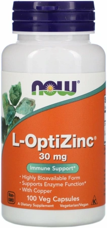 NOW L-OptiZinc+Copper 100 vegcaps