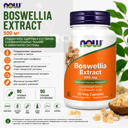 Now BOSWELLIA EXTRACT 500 мг 90 гелькапсул					