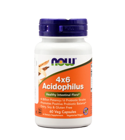 NOW 4X6 Acidophilus 60 vegcaps