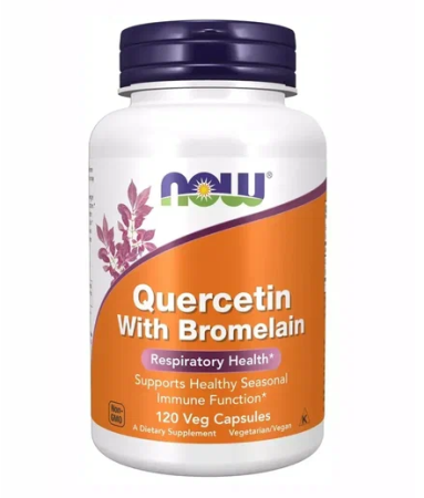 NOW Quercetin With Bromelain 120 vegcaps
