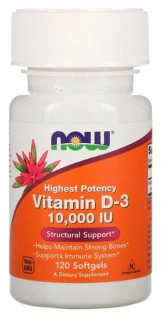 NOW Vitamin D-3 10000 IU 120 caps