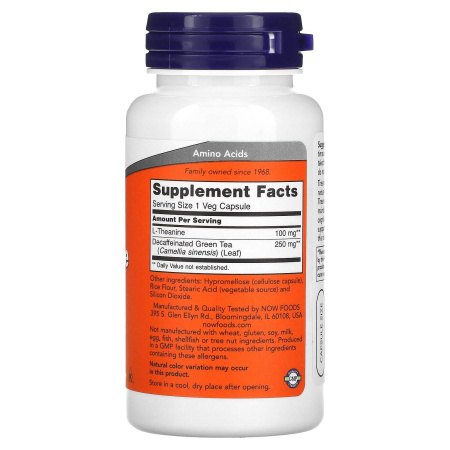 NOW L-Theanine 100 mg 90 vegcaps