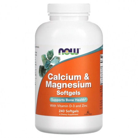 NOW Calcium&Magnesium 240 гелькапс.
