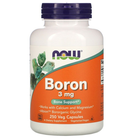 Витамины Now BORON 3 мг (250 раст.капсул)
