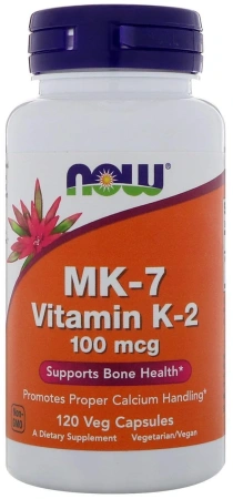 NOW MK-7 Vitamin K-2 100 mcg 120 vegcaps