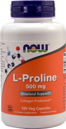 NOW L - PROLINE 500MG 120 РАСТ.КАПСУЛ