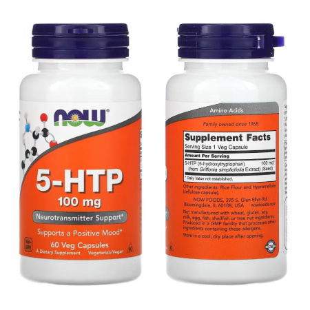 NOW 5-HTP 100 mg 60 vegcaps