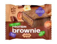 FitKit Брауни глазированный 50 гр.шоколад фундук 
