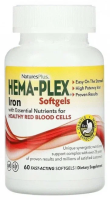 NaturesPlus Hema-Plex Iron, 60 капсул.