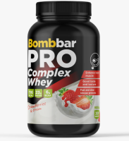 BOMBBAR Pro complex whey клубника со сливками 900 гр 