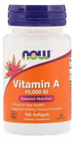 NOW Vitamin A 10000 IU 3000 mcg 100 капс.