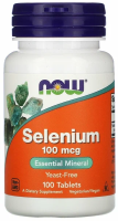 NOW Selenium 100mcg 100 таблеток.