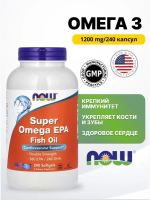 Now Super Omega EPA 1200мг 240 гелькапсул	