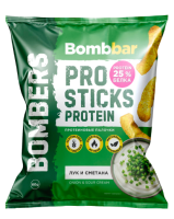 BOMBBAR Кукурузные палочки протеиновые со вкусом Лук и сметана 60 г	