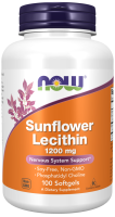 NOW Sunflower Lecithin 1200 mg Non GMO 100 гелькапсул