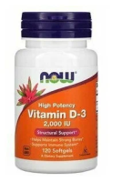 NOW Vitamin D-3 2000 IU 120 капс.