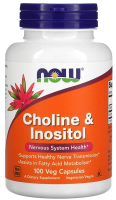 NOW Choline Inositol 100раст. капс.