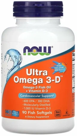 NOW Ultra Omega 3-D 90 softgels
