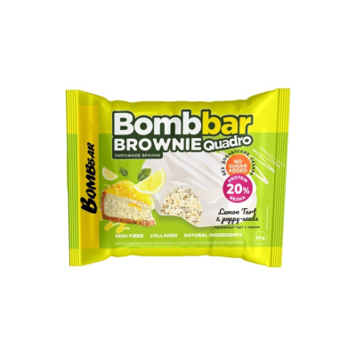 BOMBBAR Печенье глазированное Лимонный тарт с маком 50 г			