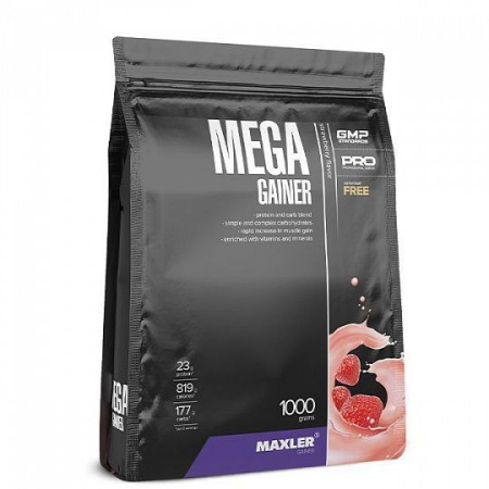 Maxler Mega Gainer 1 кг. клубника