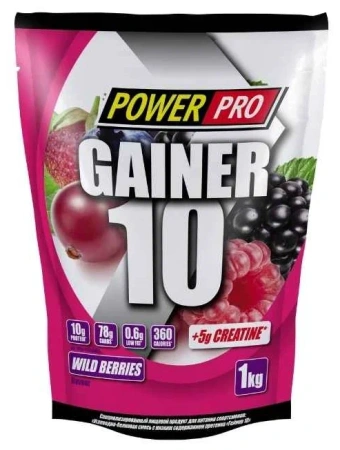 PowerPro Gainer 10% 1 кг. лесная ягода